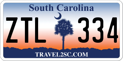 SC license plate ZTL334