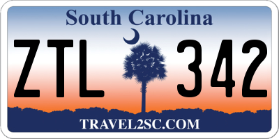 SC license plate ZTL342