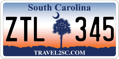 SC license plate ZTL345