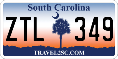 SC license plate ZTL349