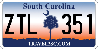 SC license plate ZTL351