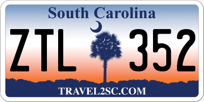 SC license plate ZTL352