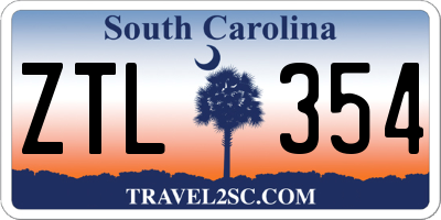 SC license plate ZTL354