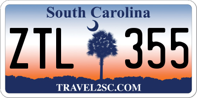 SC license plate ZTL355