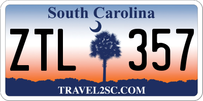 SC license plate ZTL357