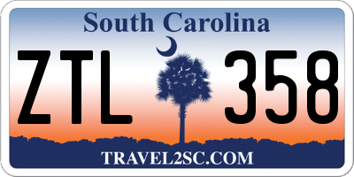 SC license plate ZTL358