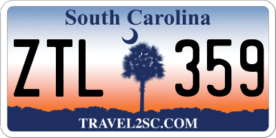 SC license plate ZTL359