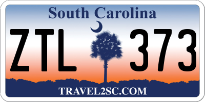 SC license plate ZTL373