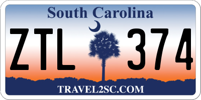 SC license plate ZTL374