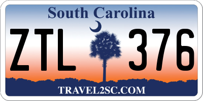 SC license plate ZTL376