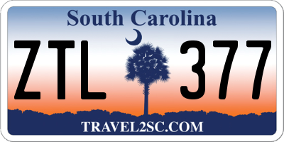 SC license plate ZTL377