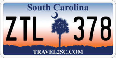 SC license plate ZTL378