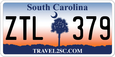 SC license plate ZTL379