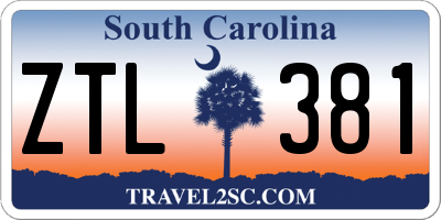 SC license plate ZTL381