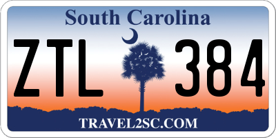 SC license plate ZTL384