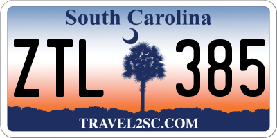 SC license plate ZTL385