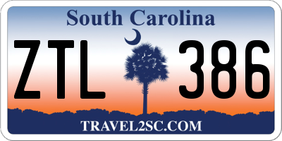 SC license plate ZTL386