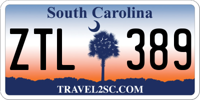 SC license plate ZTL389