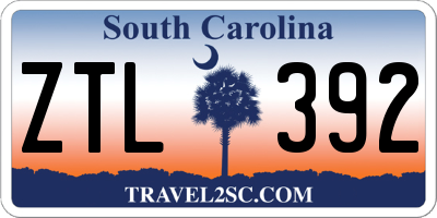 SC license plate ZTL392