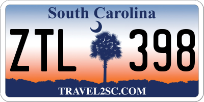 SC license plate ZTL398
