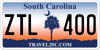 SC license plate ZTL400