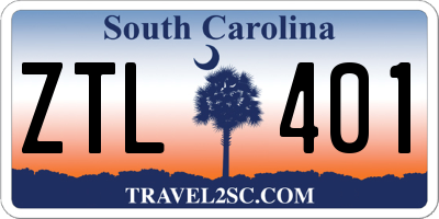SC license plate ZTL401