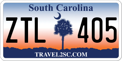 SC license plate ZTL405