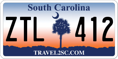 SC license plate ZTL412