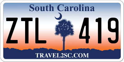 SC license plate ZTL419