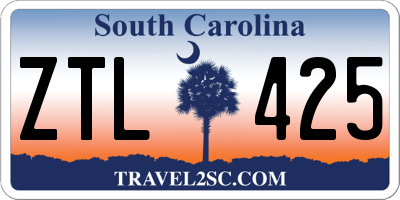 SC license plate ZTL425