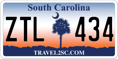 SC license plate ZTL434