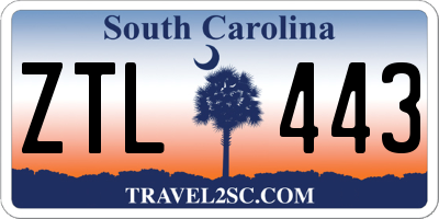 SC license plate ZTL443