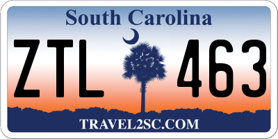 SC license plate ZTL463