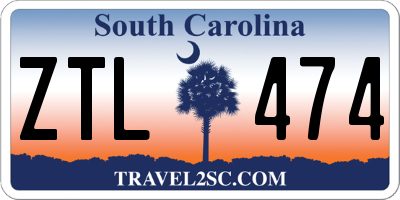 SC license plate ZTL474
