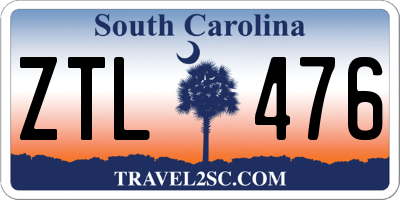 SC license plate ZTL476