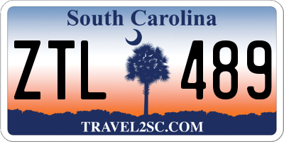 SC license plate ZTL489