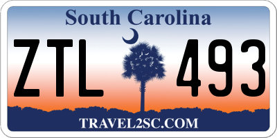 SC license plate ZTL493