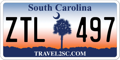 SC license plate ZTL497