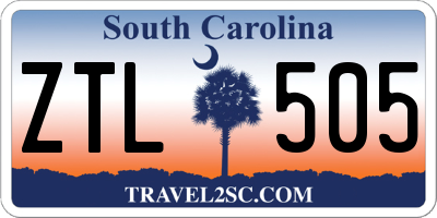 SC license plate ZTL505