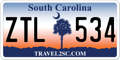 SC license plate ZTL534