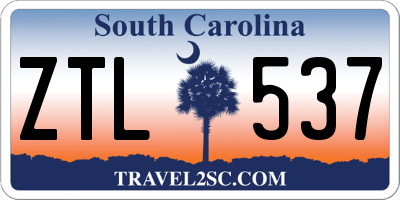 SC license plate ZTL537