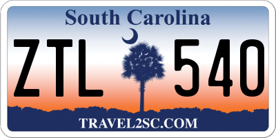 SC license plate ZTL540