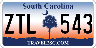SC license plate ZTL543