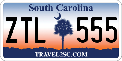 SC license plate ZTL555