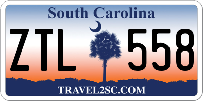SC license plate ZTL558