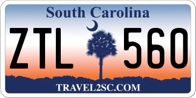 SC license plate ZTL560