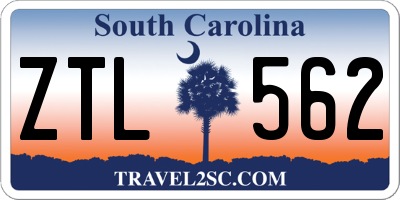 SC license plate ZTL562