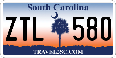 SC license plate ZTL580
