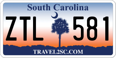 SC license plate ZTL581