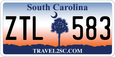 SC license plate ZTL583